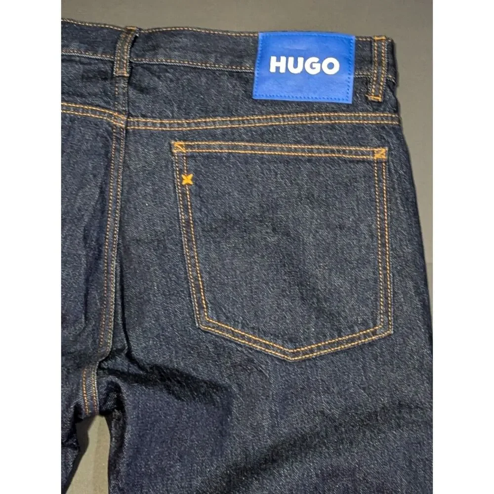 NWT HUGO Hugo Boss Ash Slim Fit Jeans Blue Mens Size 36 x 32 Denim NEW